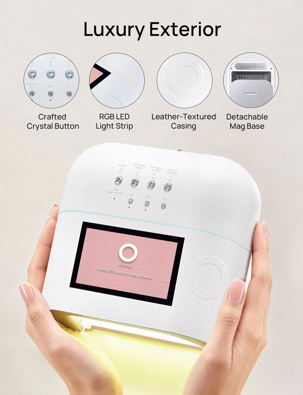 ONAIL AI Health Nail Lamp – Precision Scan, Skin-Safe UV, 109 LEDs, 2x Faster Curing