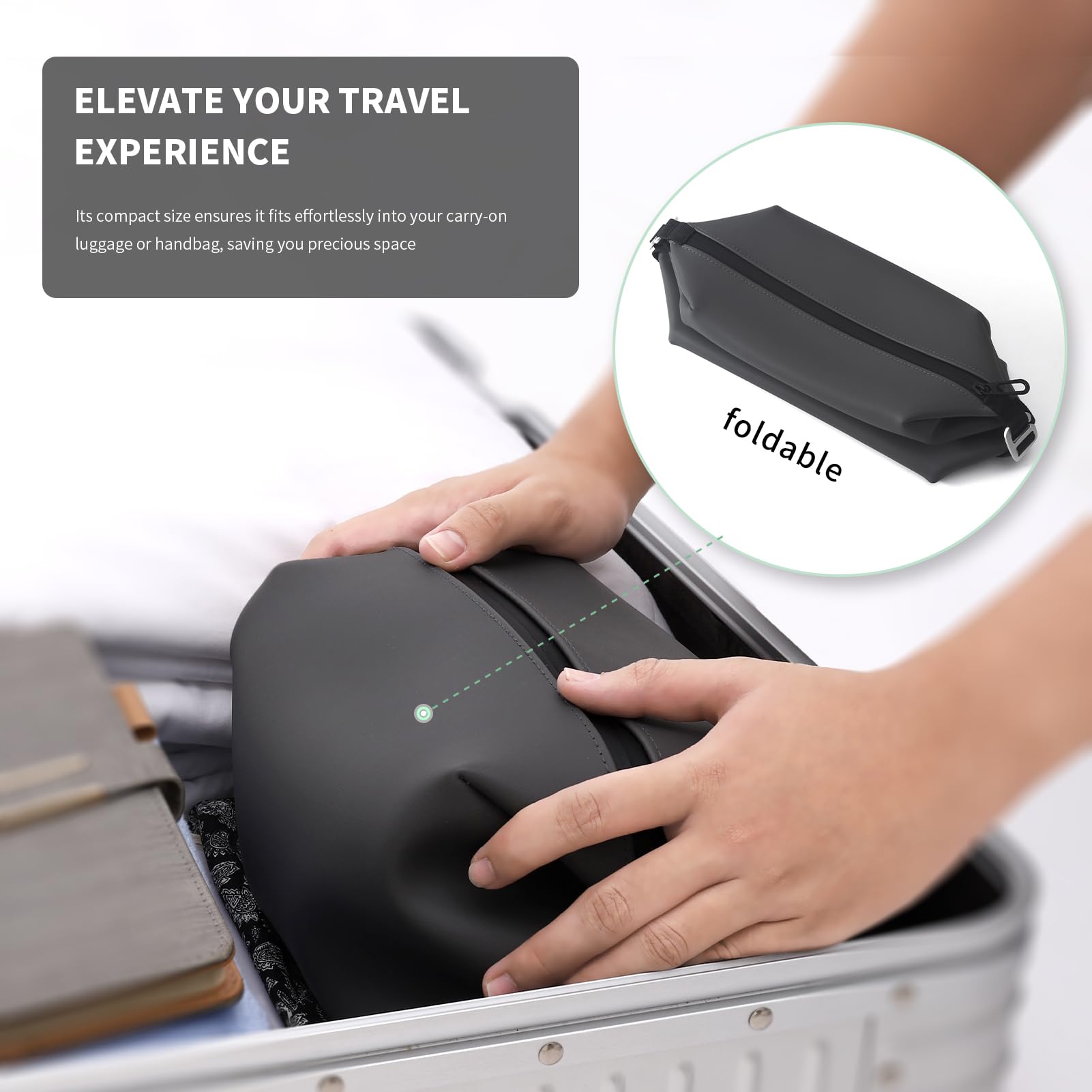 Onbagway 6x11 Large Silicone Toiletry Bag – 6L, Water-Resistant & Foldable Dopp Kit