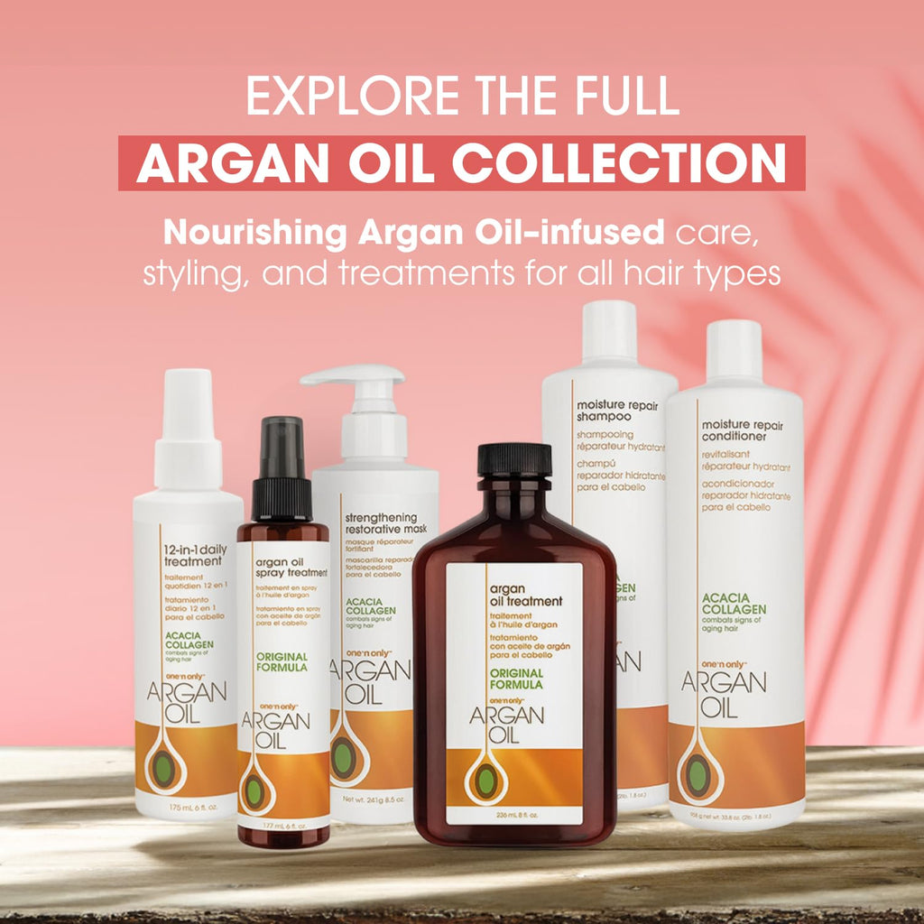 One 'N Only Defining Curl Cream with Argan Oil – Leave-In, Anti-Frizz, 9.8 oz 3-Pack