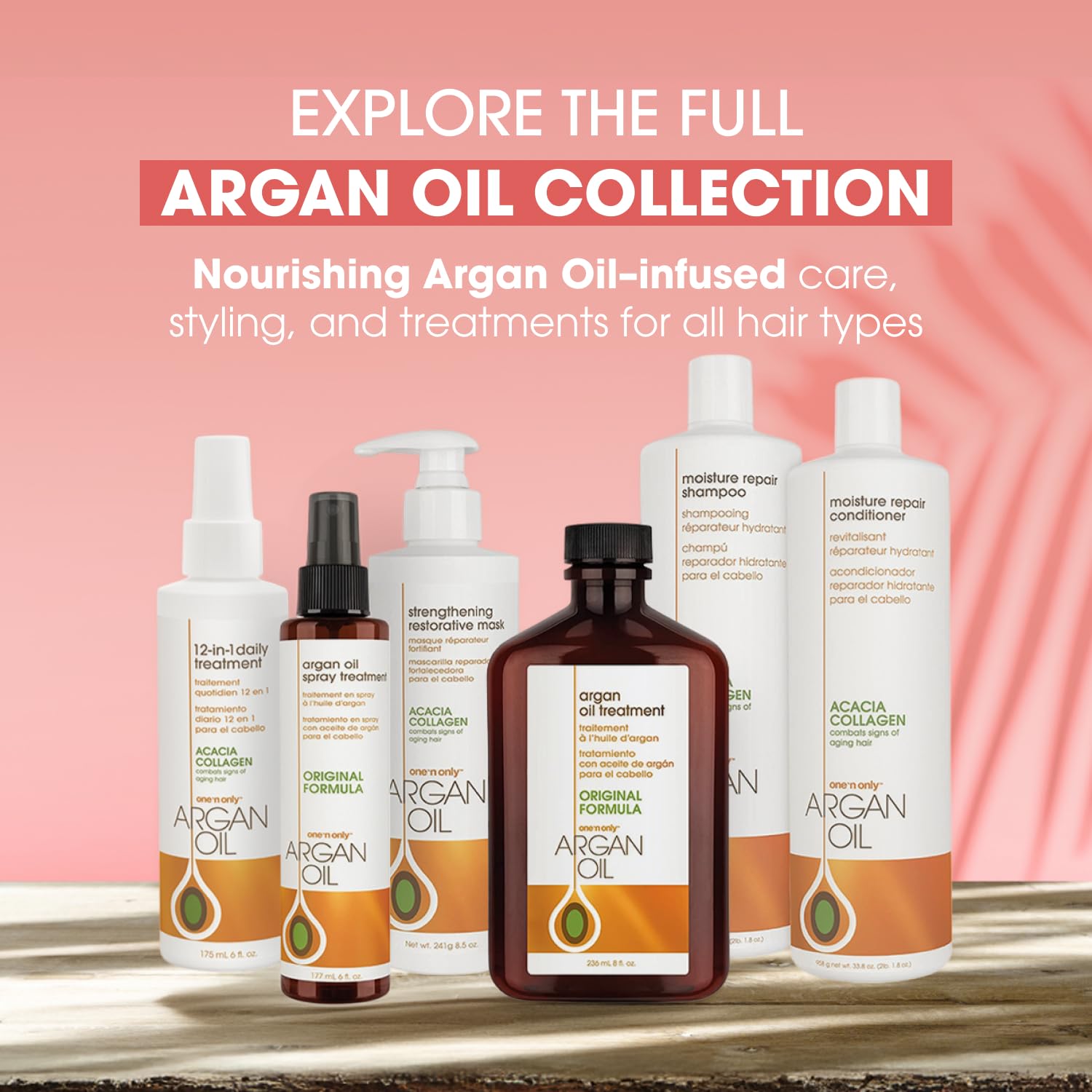 One 'N Only Defining Curl Cream with Argan Oil – Leave-In, Anti-Frizz, 9.8 oz 3-Pack