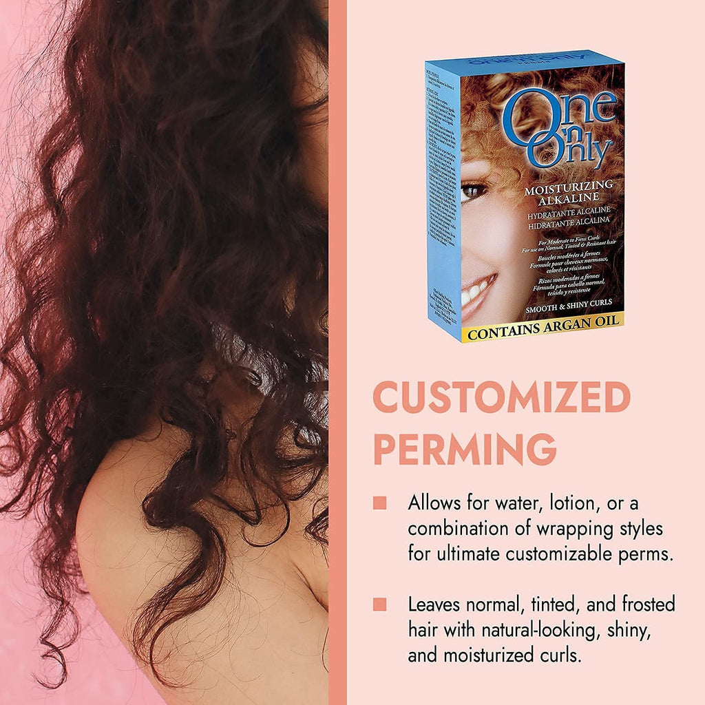 One 'n Only Moisturizing Alkaline Perm with Argan Oil – Pack of 2 | True-to-Rod Curls, Fresh Scent