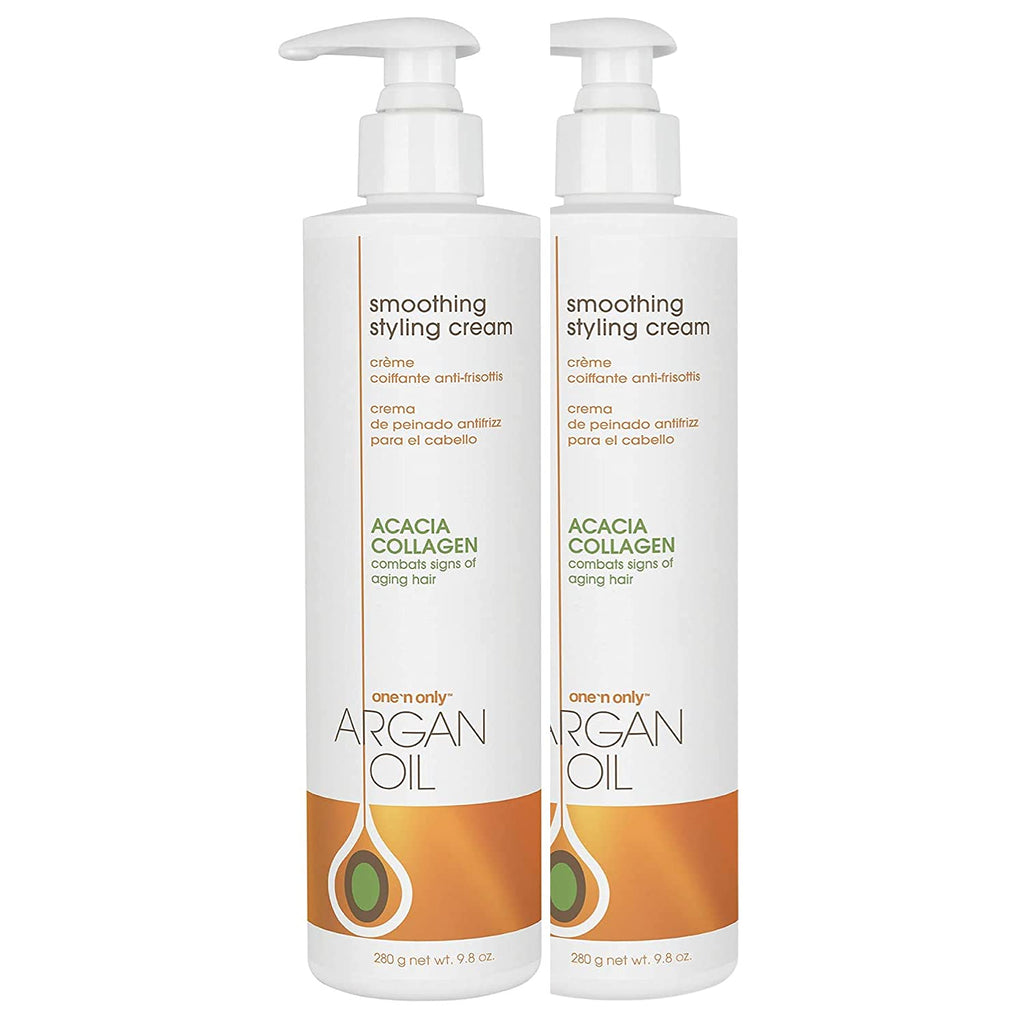 One 'n Only Smoothing Styling Hair Cream 9.8 oz – 2 Pack | Frizz Control & Shine