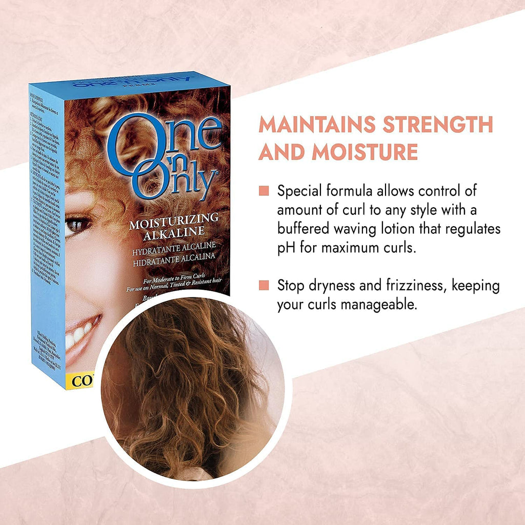 One 'n Only Moisturizing Alkaline Perm with Argan Oil – Pack of 2 | True-to-Rod Curls, Fresh Scent