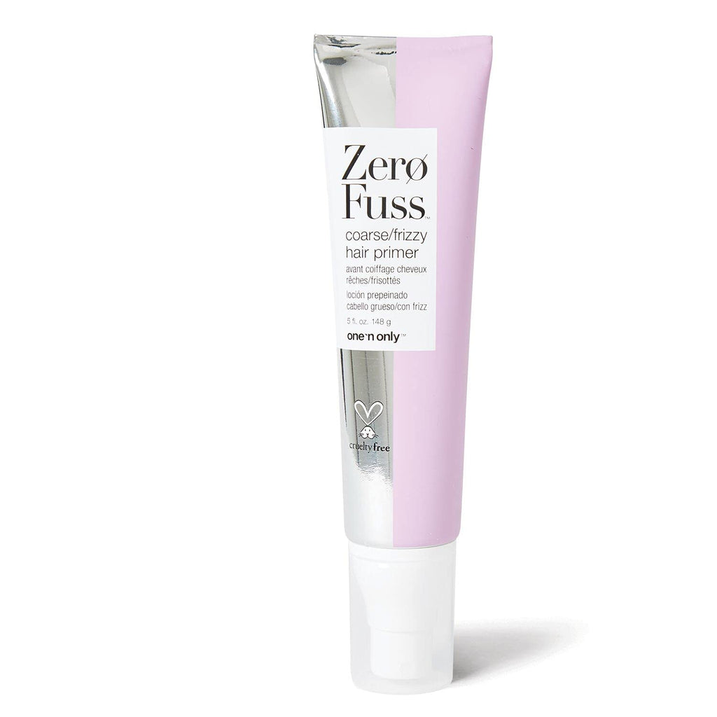 One 'N Only Zero Fuss Coarse/Frizzy Hair Primer – Leave-In Detangler, Humidity-Resistant, No Heat