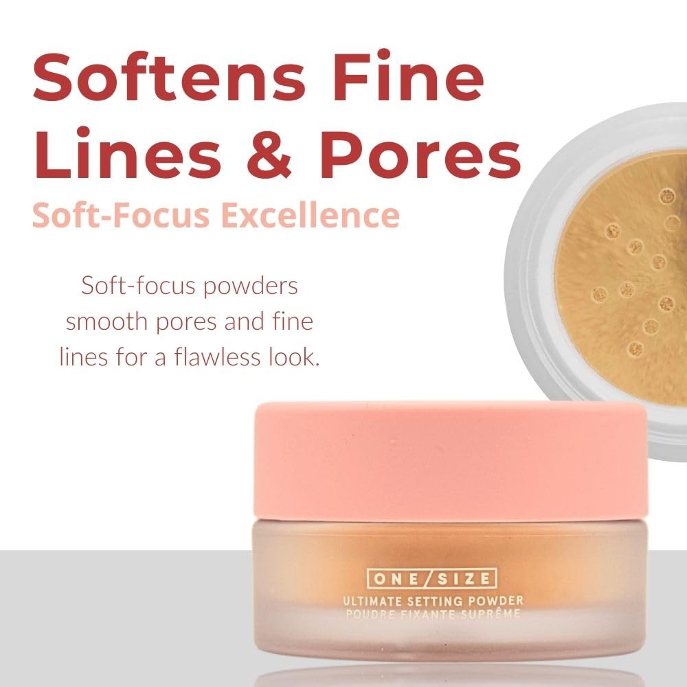One/Size Mini Ultimate Loose Setting Powder - Sweet Honey | 24-Hour Wear, Sweat-Proof, No Flashback