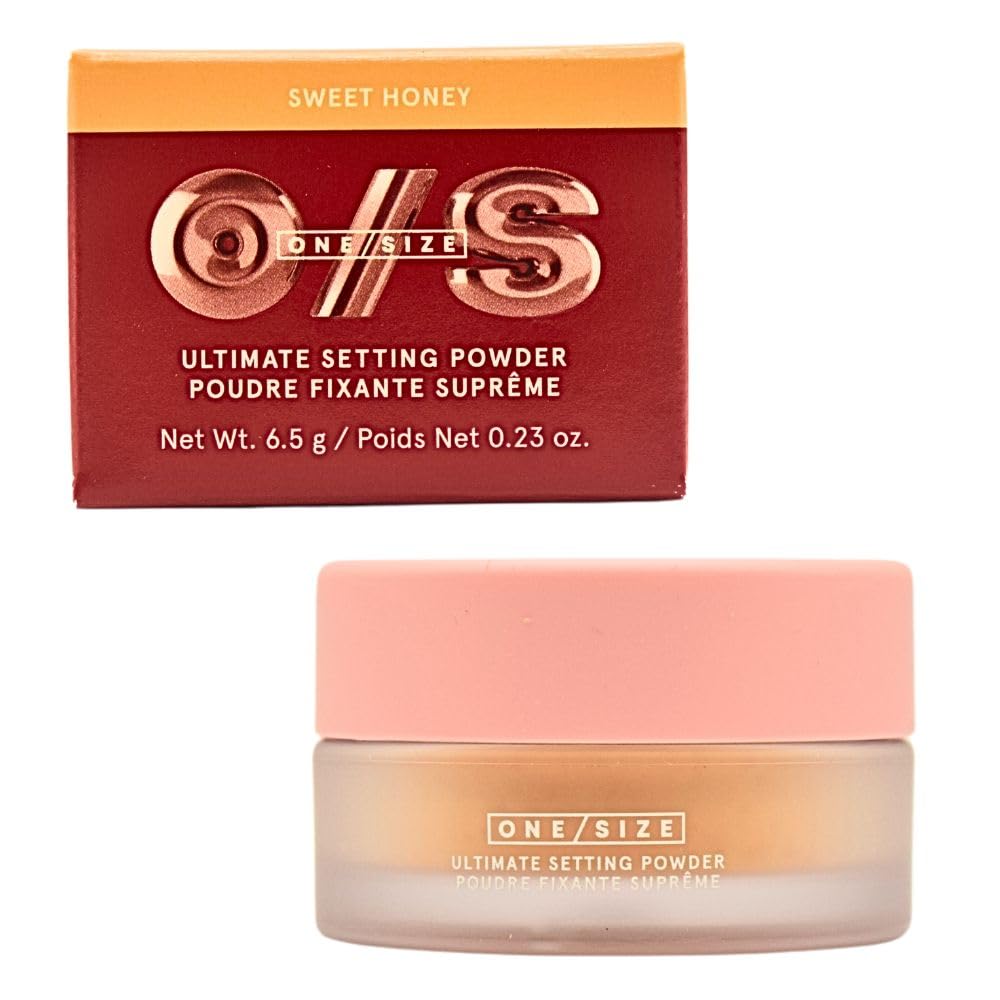 One/Size Mini Ultimate Loose Setting Powder - Sweet Honey | 24-Hour Wear, Sweat-Proof, No Flashback