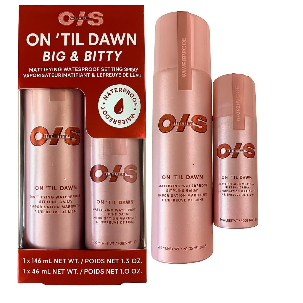 One Size On ’Til Dawn Big & Bitty Matte Waterproof Setting Spray Duo – 3.4 oz + 1.0 oz