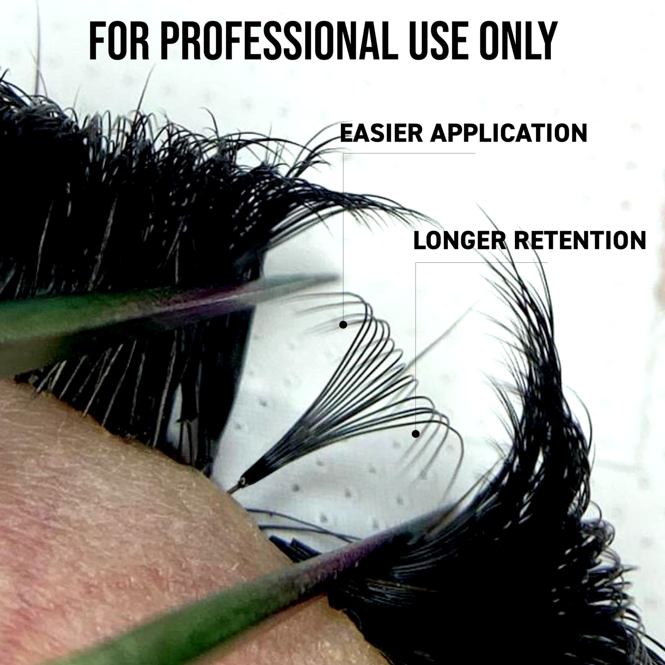 One V Salon Premade Fans Lash Extensions — 384 Fans, 10D-16D, D Curl, 0.07mm