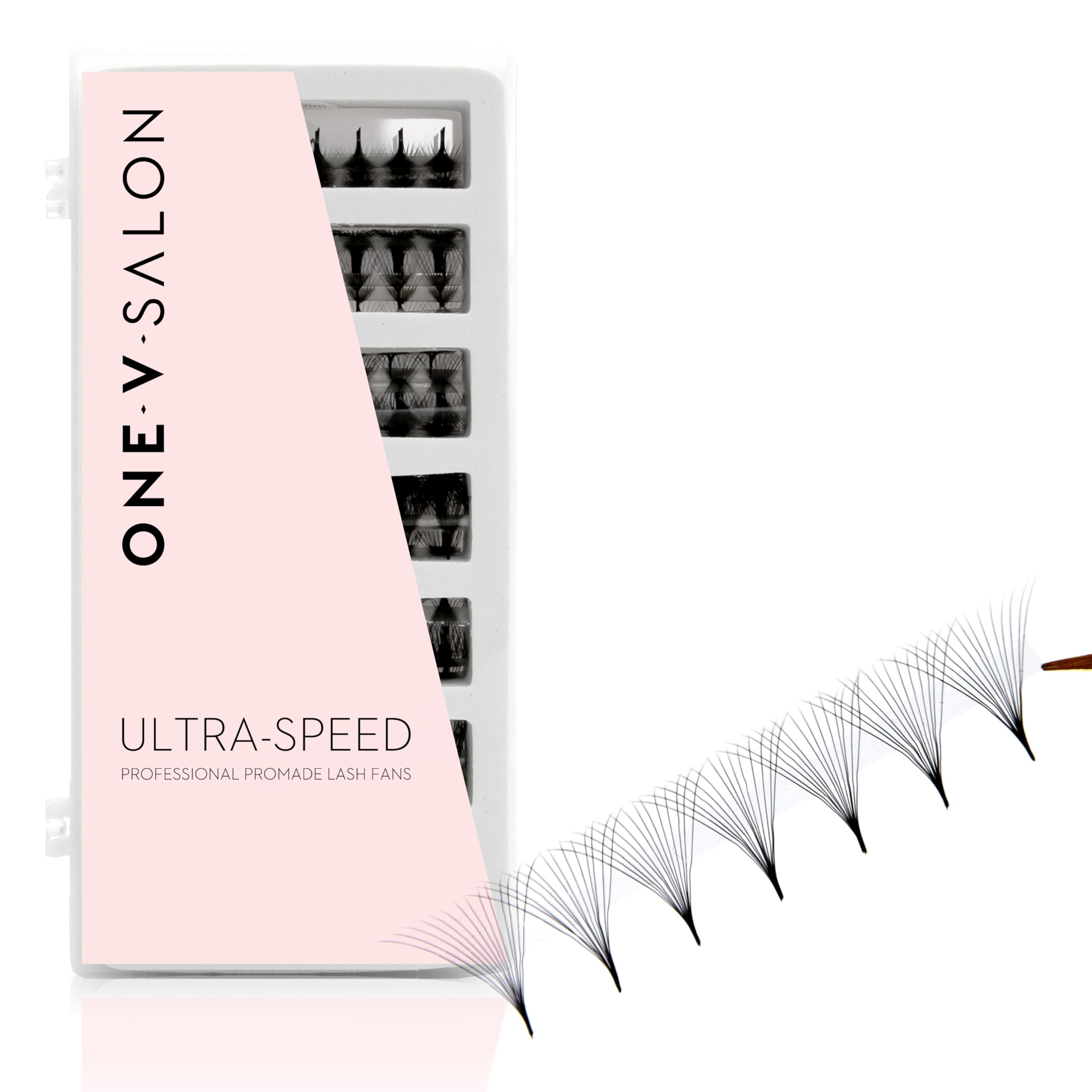 One V Salon Pro 14D Ultra-Speed Promade Fans | 1000 Premade Mega Volume Lash Fans | C Curl | 0.05mm | 9–15mm Mixed Lengths