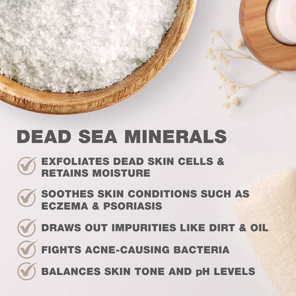 One With Nature 100% Pure Dead Sea Salt for Bath – 5lb Unscented | Mineral-Rich, Exfoliating