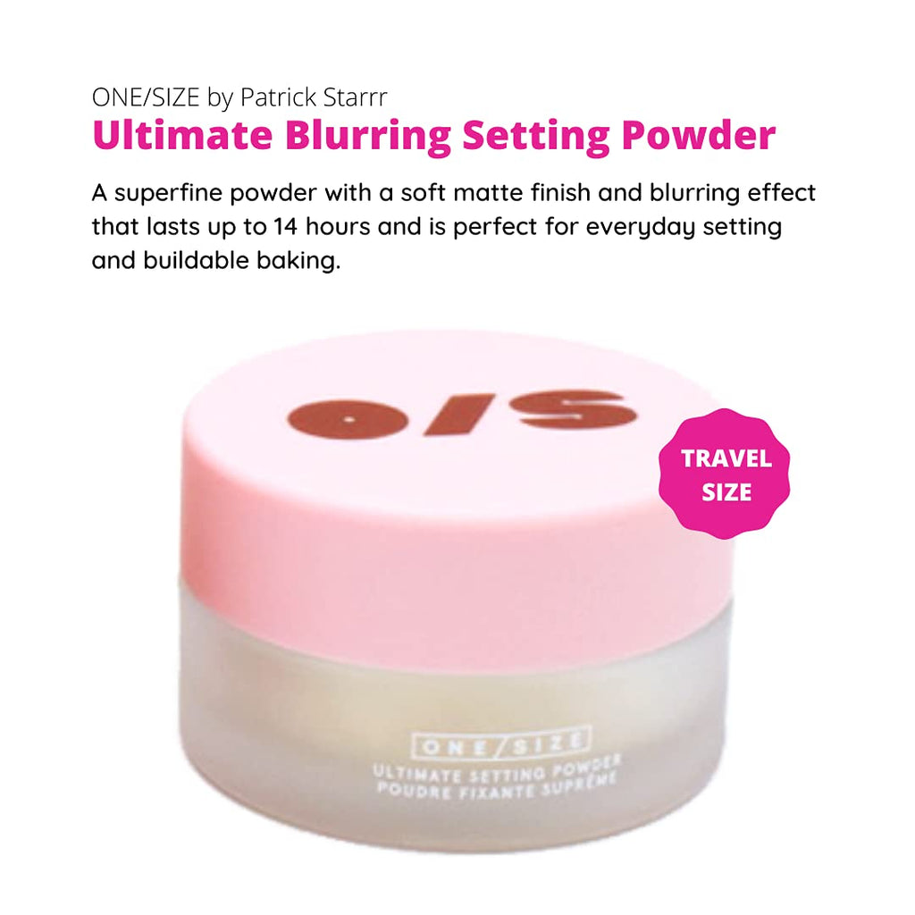 ONE/SIZE Patrick Starrr Ultimate Blurring Setting Powder – Universal Translucent, Travel Size Mini, Soft Matte Finish