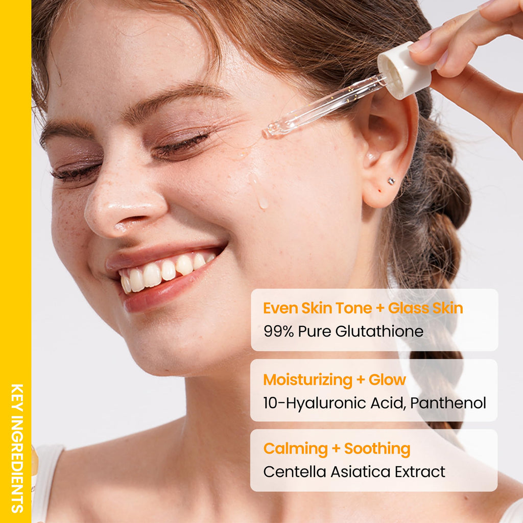 ONGREDIENTS Skin Barrier Glow Serum — 99% Pure Glutathione, Panthenol & Hyaluronic Acid