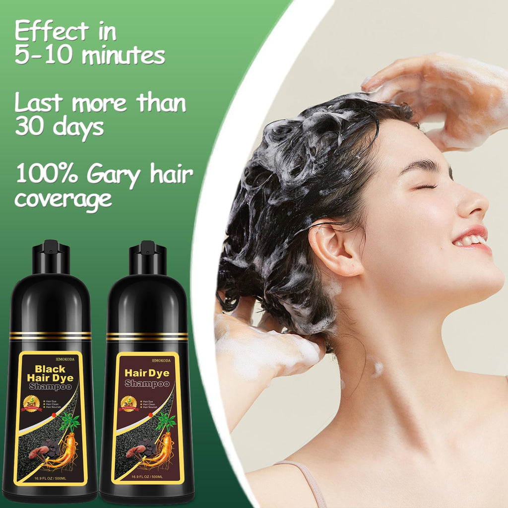 Onilyua Hair Dye Shampoo 3 in 1 Cherry Brown – Gentle, Long-Lasting Color (16.9 oz)