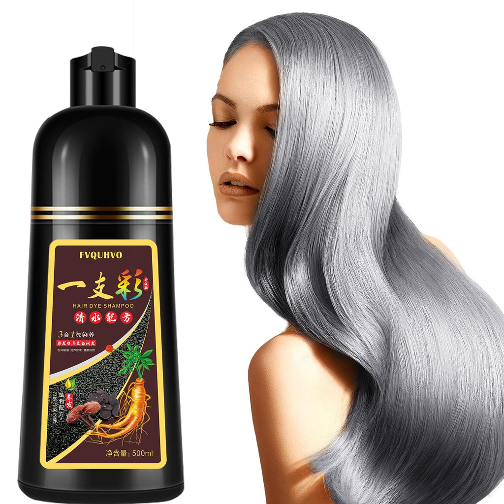Onilyua Instant Silver Gray Hair Dye Shampoo 500ml – 3 in 1 Color & Care