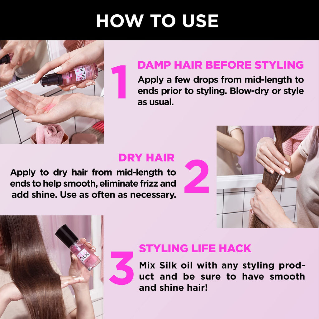 ONLY4HAIR Silk Hair Oil – Anti-Frizz, Shine & Heat Protection for All Hair Types