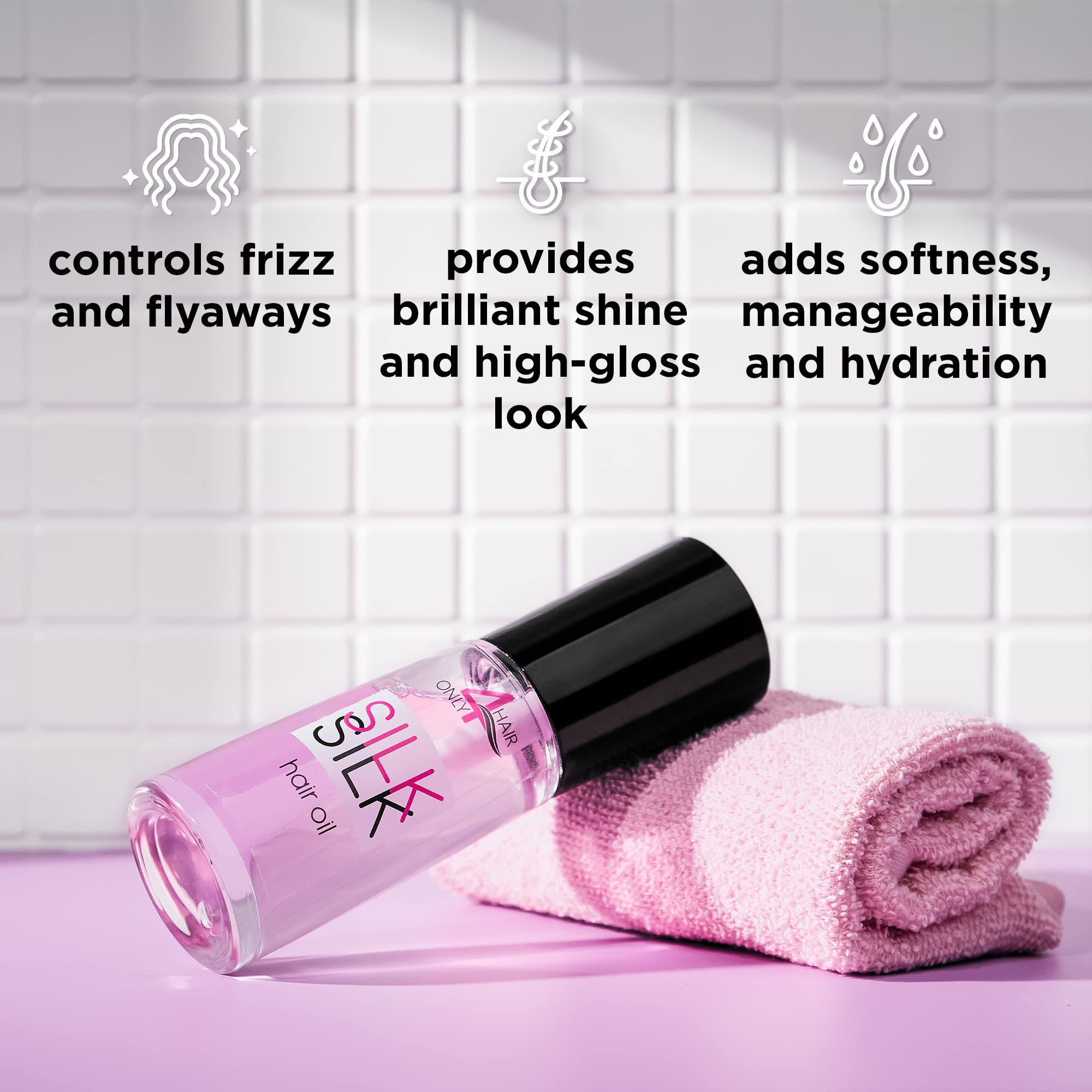 ONLY4HAIR Silk Hair Oil – Anti-Frizz, Shine & Heat Protection for All Hair Types