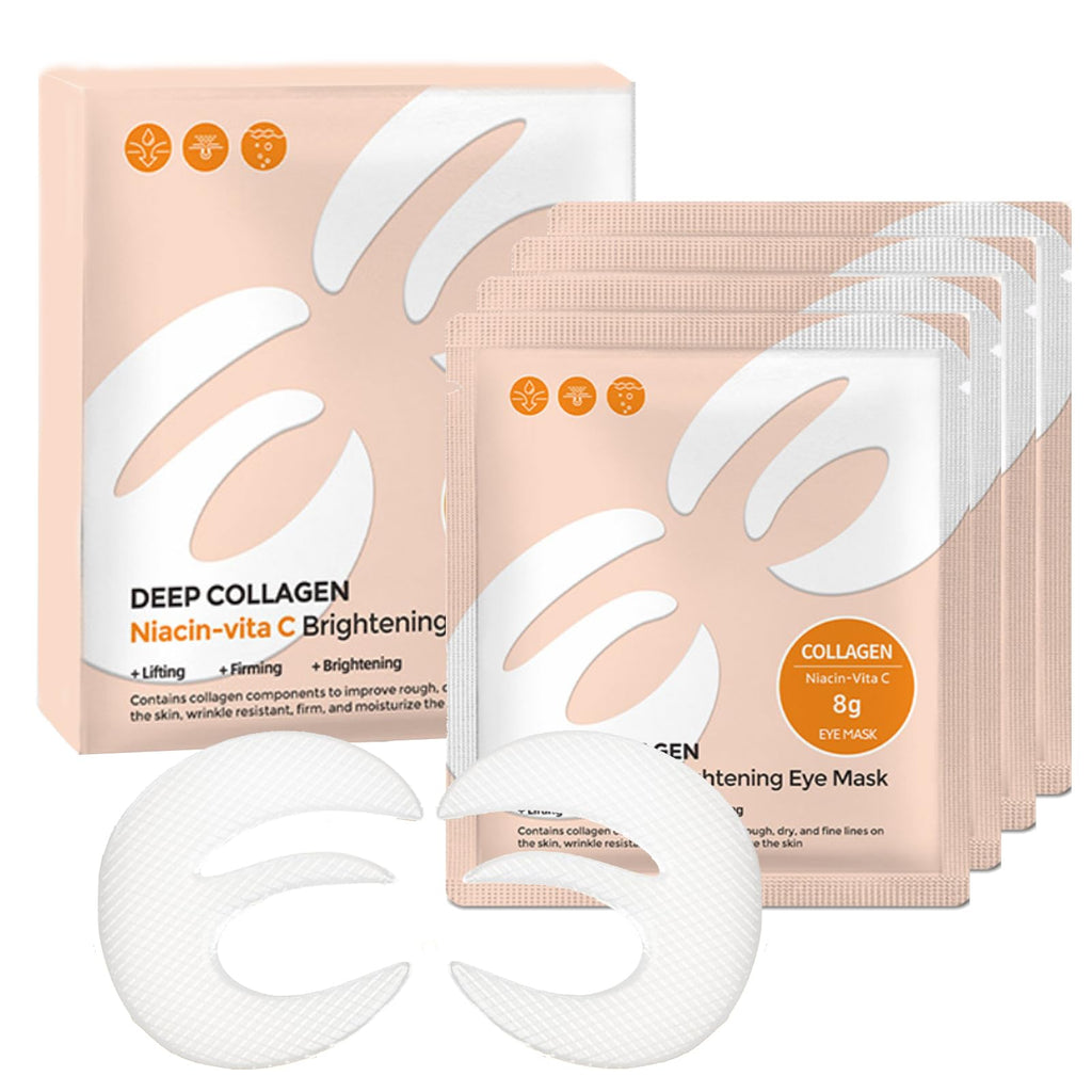 ONMYLOVIN 5 Pairs Deep Collagen Eye Patches – E-Shape Korean Eye Mask for Dark Circles, Hydrating & Firming