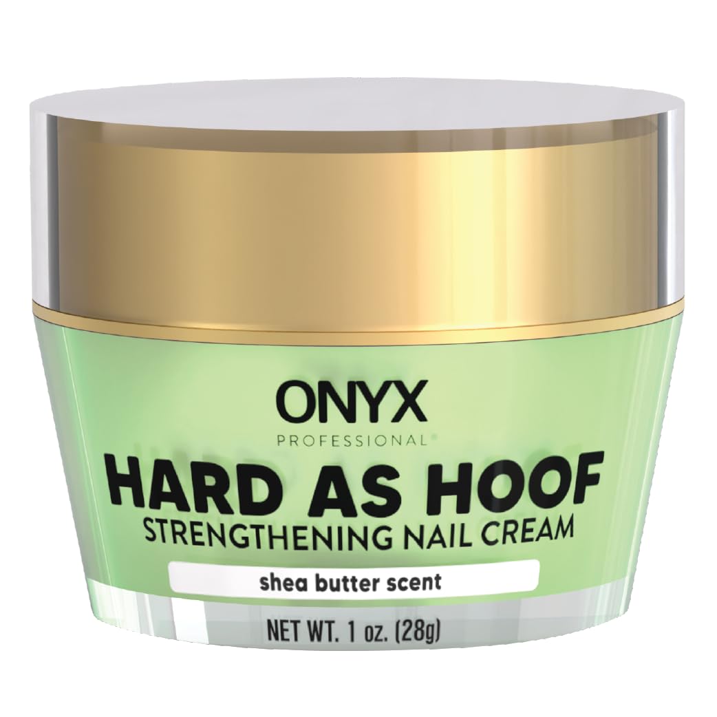 Onyx Professional Hard as Hoof Nail Strengthening Cream with Shea Butter – Nail Growth & Cuticle Conditioning (1 oz)