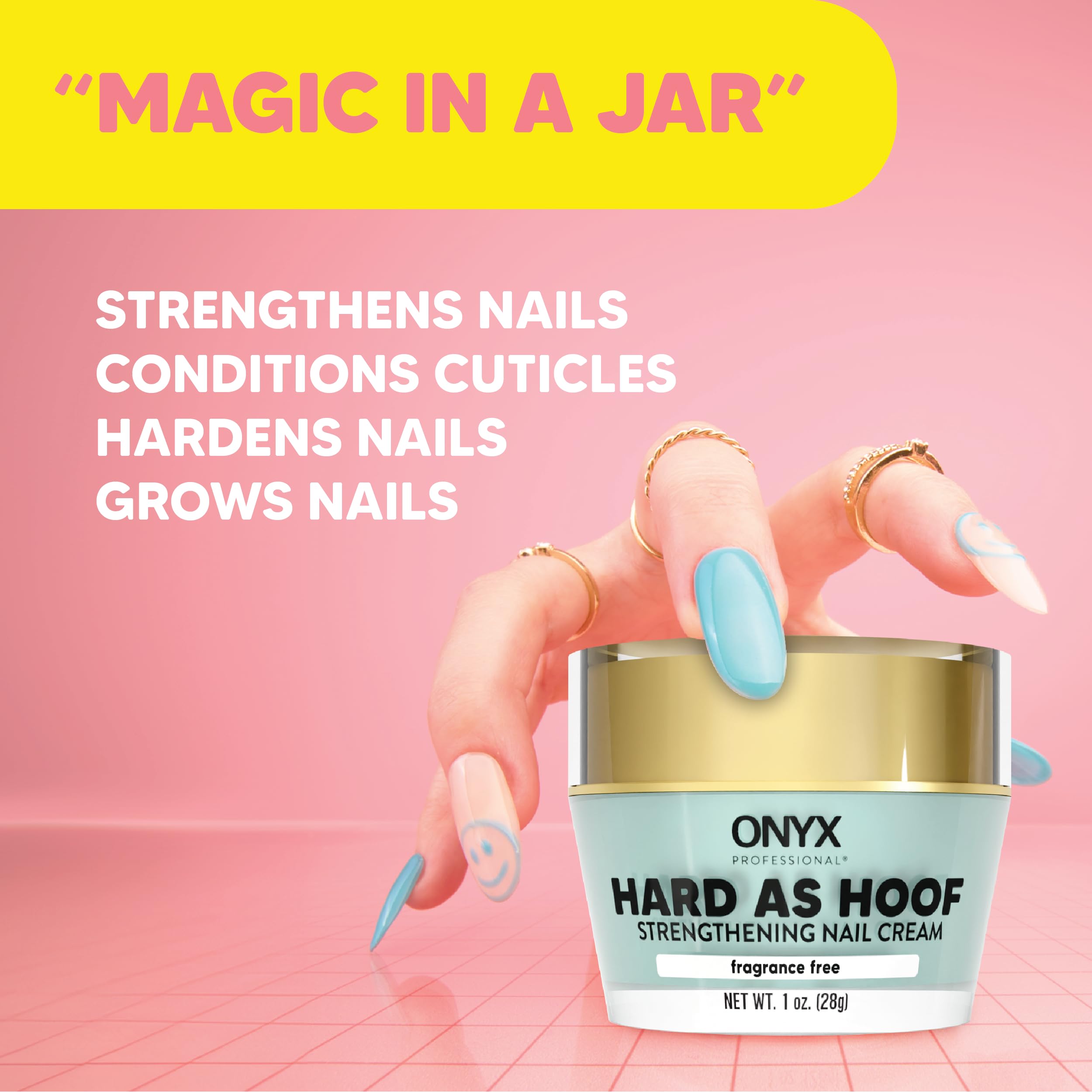 Onyx Professional Hard As Hoof Nail Strengthening Cream, Unscented – Nail Growth & Conditioning