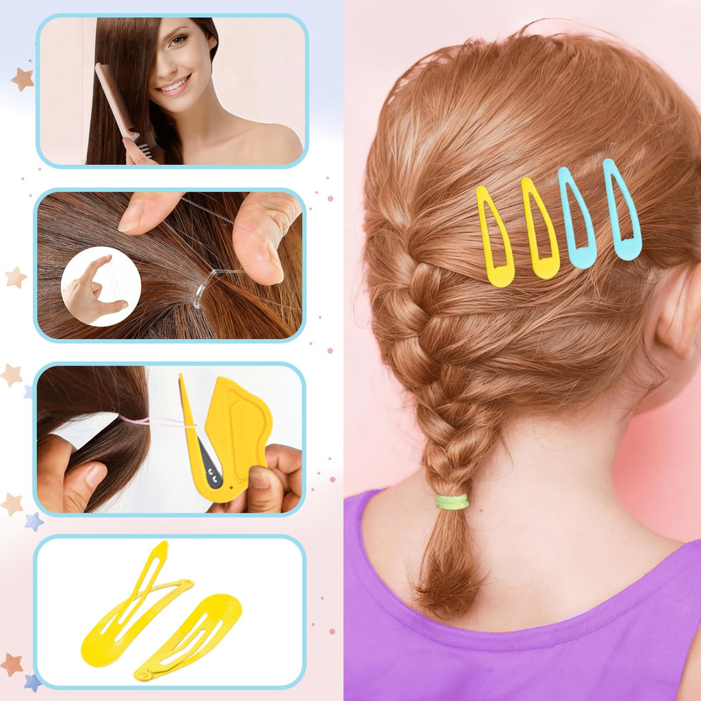 OOPPOO Hair Accessories for Girls – 2100 Multicolor Hair Ties (36 Colors) with Tops Tail Tool & Cutter