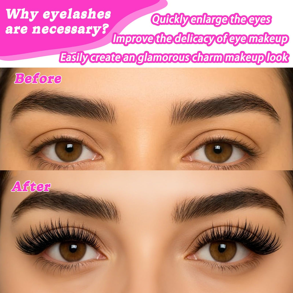 OOPPOO Manga Lash Clusters – 532 Pcs Fluffy Eyelash Extensions, 80D+80D D Curl (10-18mm)