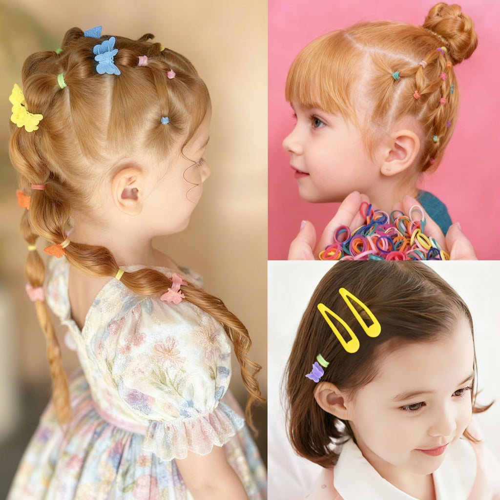OOPPOO Hair Accessories for Girls – 2100 Multicolor Hair Ties (36 Colors) with Tops Tail Tool & Cutter
