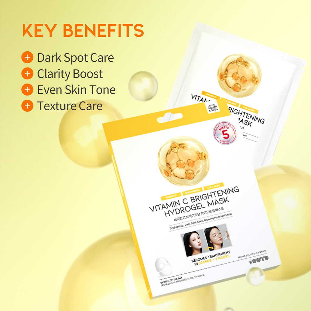 #OOTD Vitamin C Collagen Glutathione Hydrating & Firming Hydrogel Mask – Radiant Glow (5pcs)