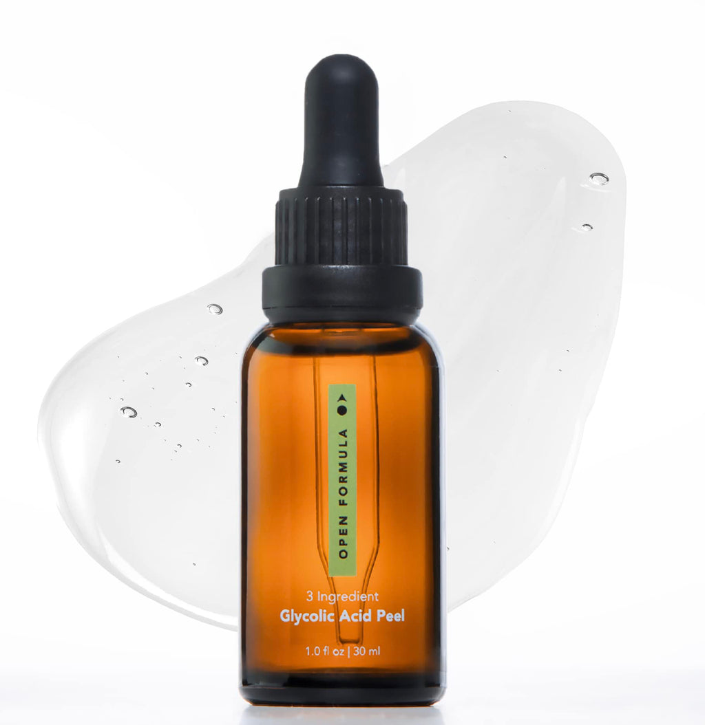Open Formula Glycolic Acid 20% Peel Serum – Exfoliate, Brighten, and Reduce Dark Spots