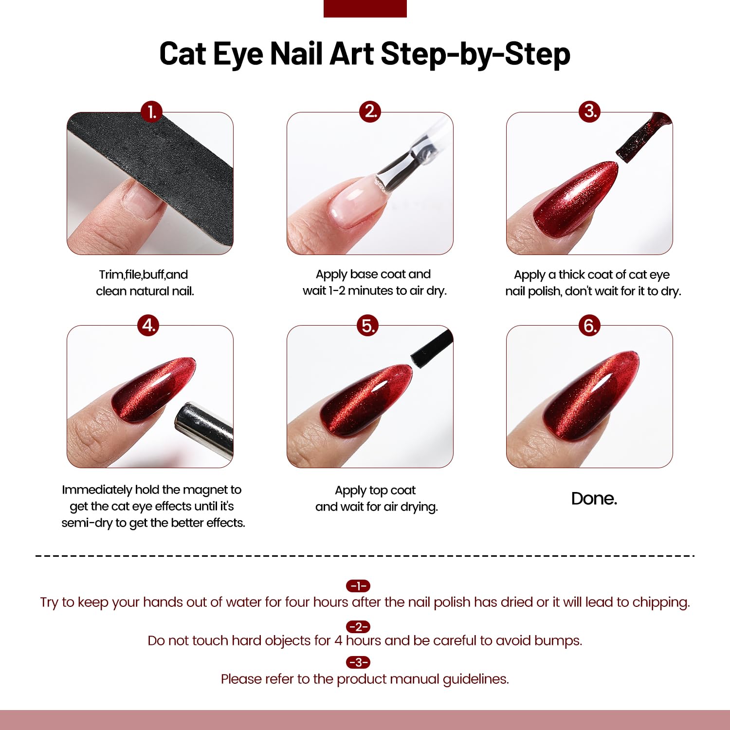 OpenLive Aurora Cat Eye Nail Polish Set (12-Piece) with Base Coat, Top Coat, and Magnetic Wand