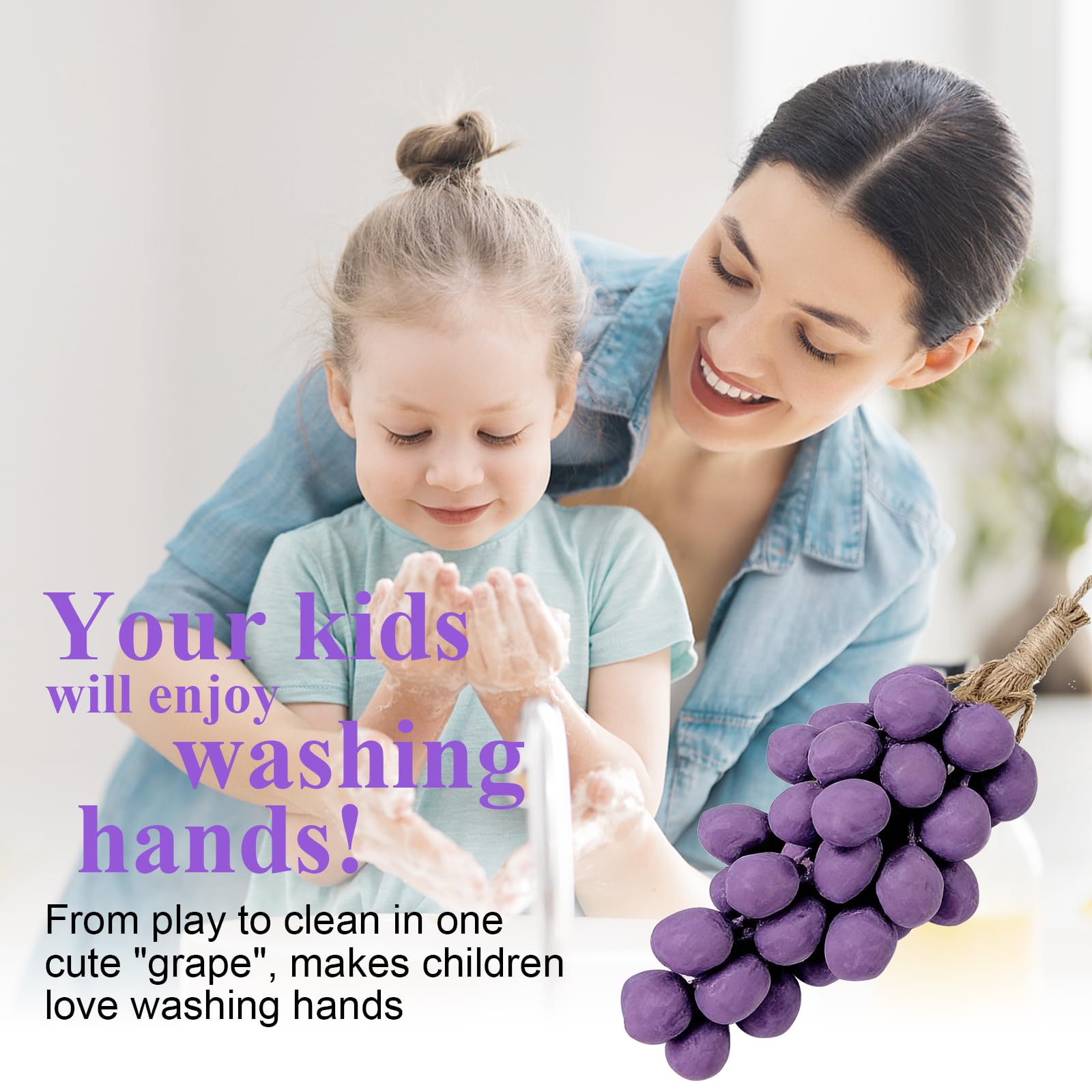 Opity Handmade Grape Soap on a Rope – Decorative Bar for Hands & Bath