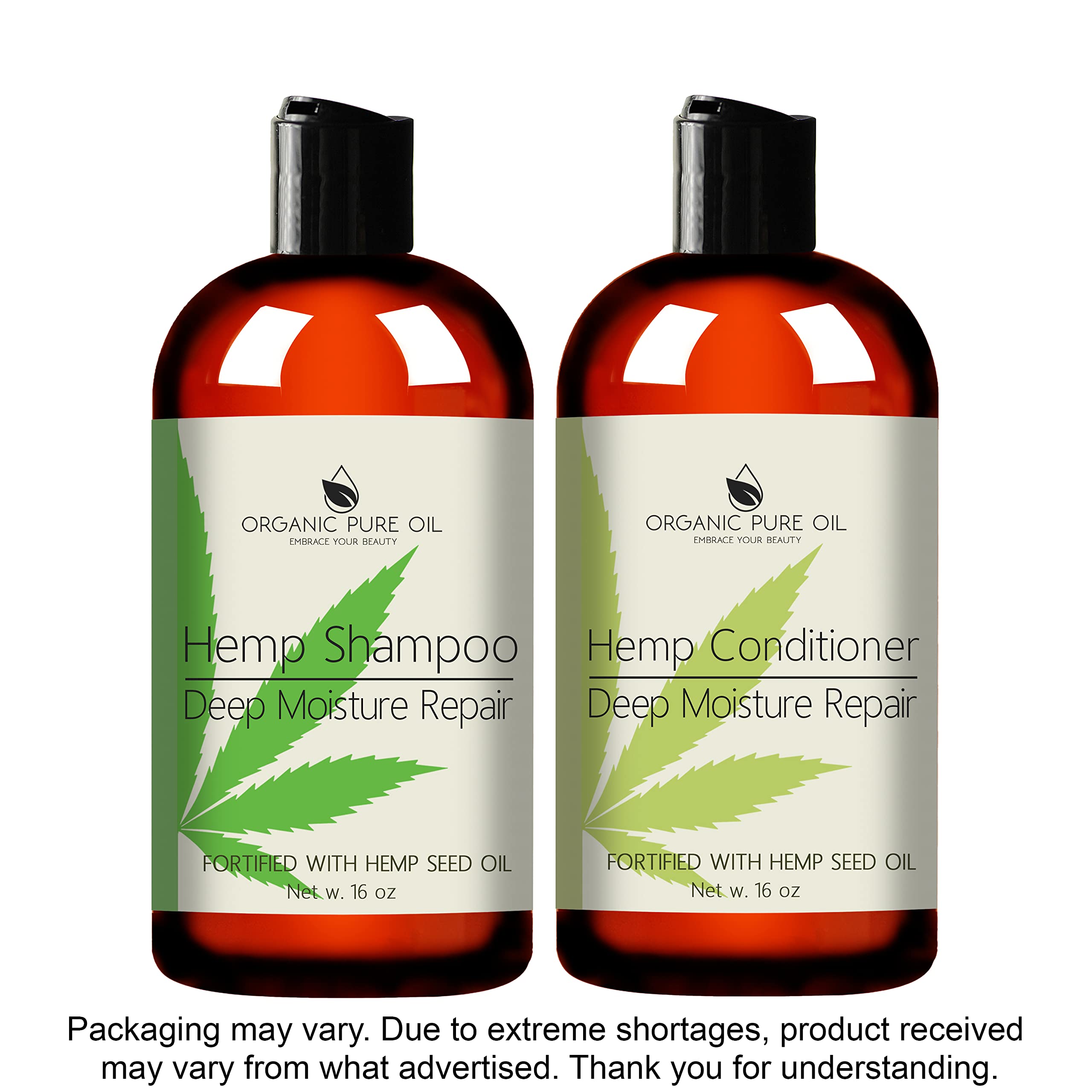 OPO Hemp Hydrating Shampoo & Conditioner Set — Sulfate Free, Color-Treated Hair, 16 oz