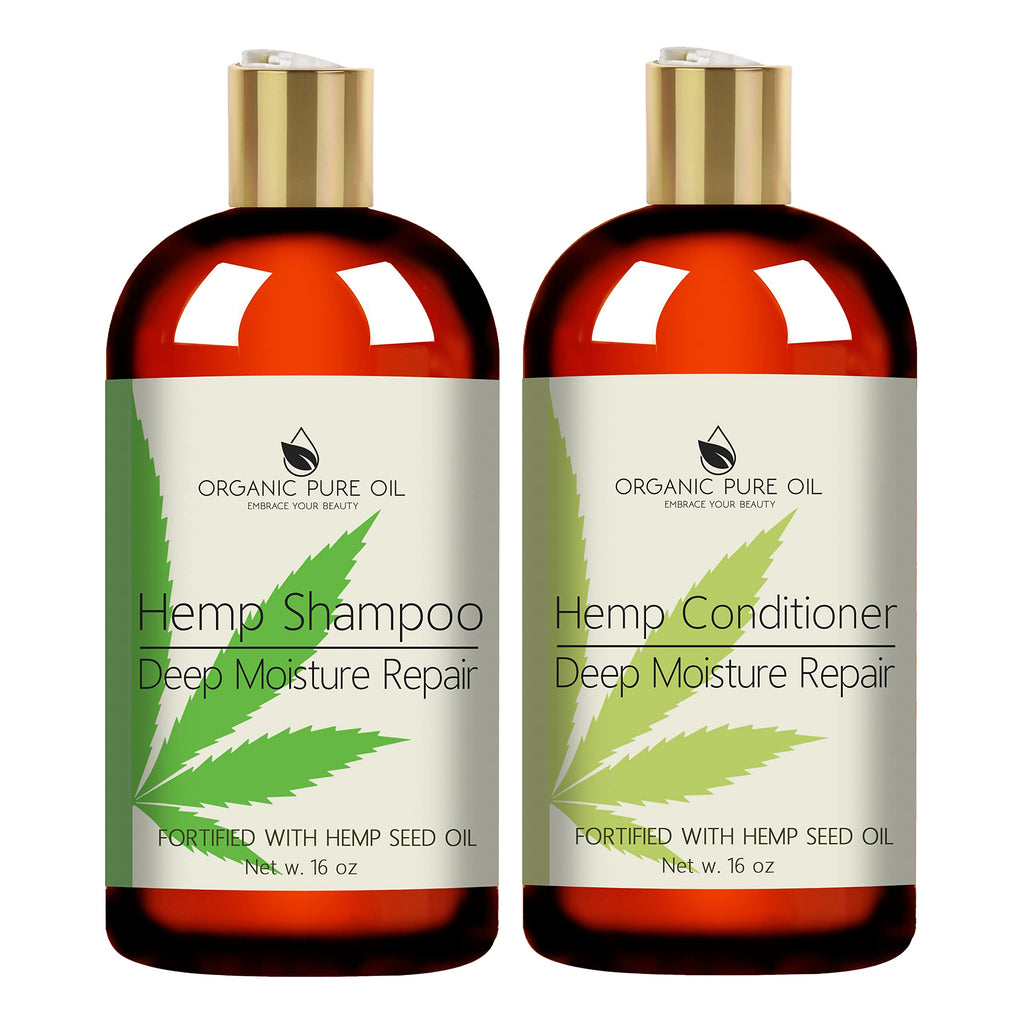 OPO Hemp Hydrating Shampoo & Conditioner Set — Sulfate Free, Color-Treated Hair, 16 oz