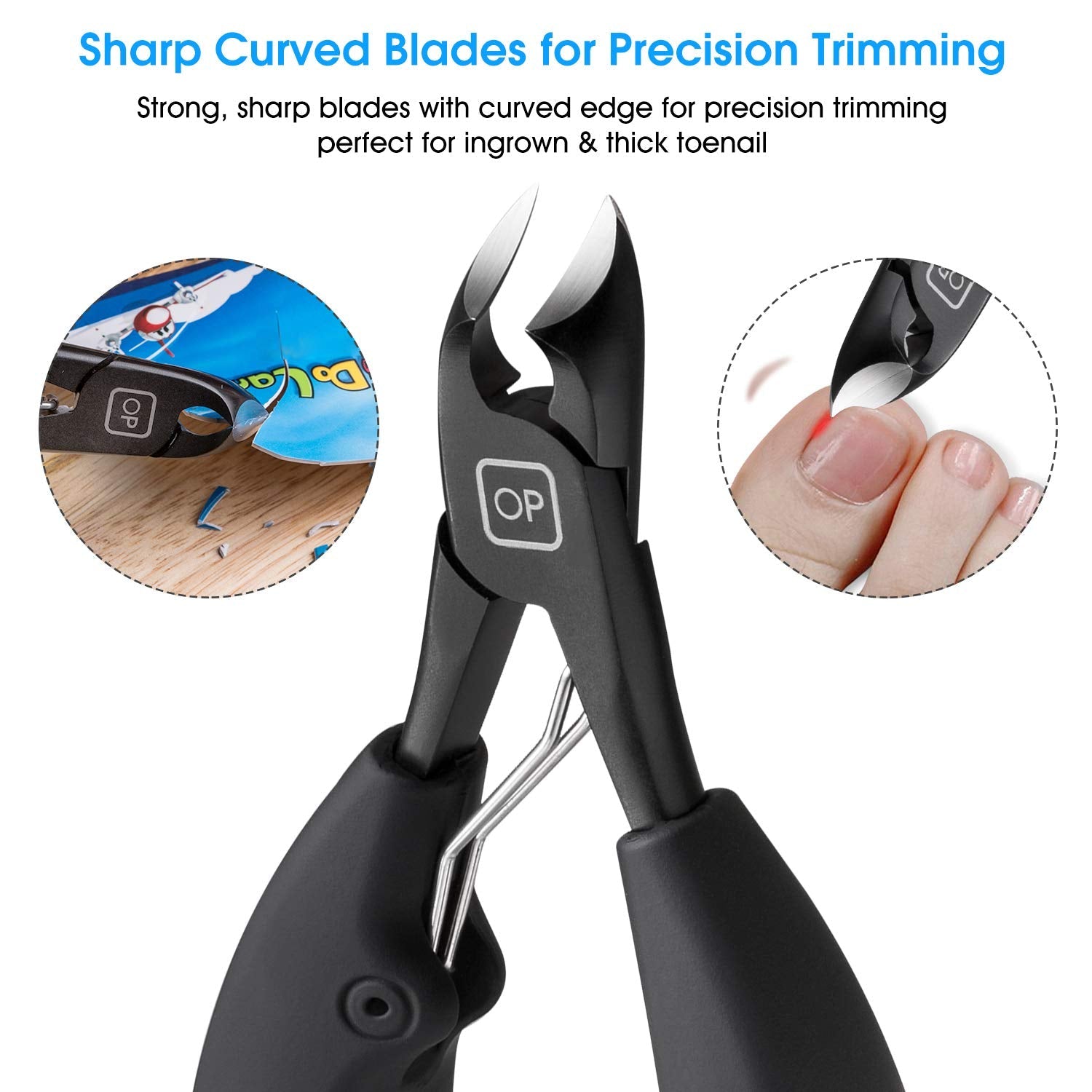 Opove X5 Toenail Clippers – Heavy Duty, Ultra Sharp Curved Blade, Ergonomic Non-Slip Handle