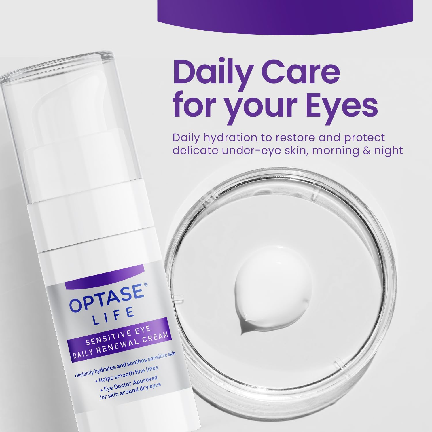 Optase LIFE Sensitive Eye Renewal Cream – Hydrating & Preservative-Free (15 ml)