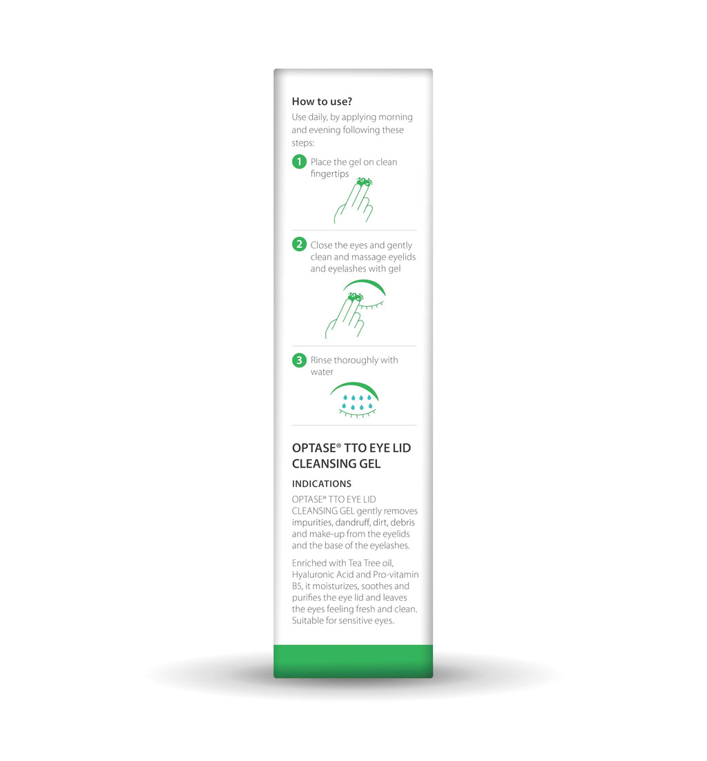 Optase TTO Eyelid Cleansing Gel – Tea Tree Oil, Hyaluronic Acid, 1.7 fl oz