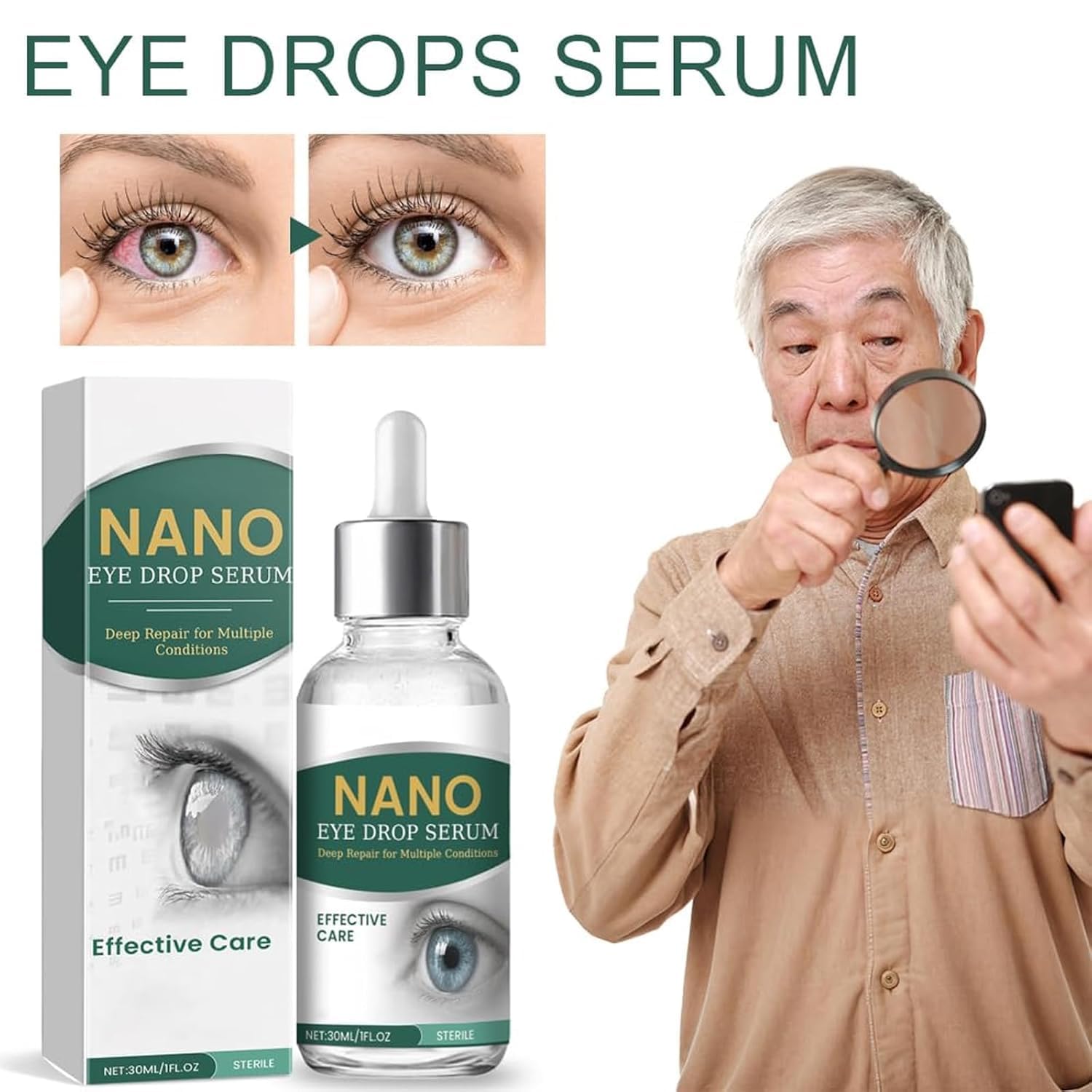Optifusion Drops & Herbionyx Nano Drop Serum with Lutein and Vitamins C/E — Tear Film Moisture & Comfort