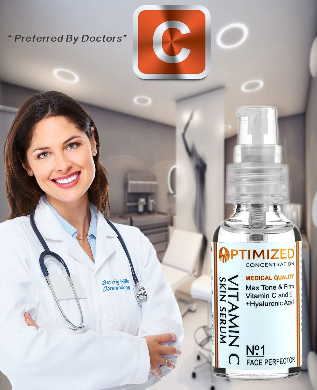 OPTIMIZED Vitamin C Serum with Vitamin E & Hyaluronic Acid – Day Use