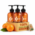 ORANGE HOUSE Liquid Hand Soap | Natural Food-Grade Orange Oil | 12 Fl Oz (3 Pack)