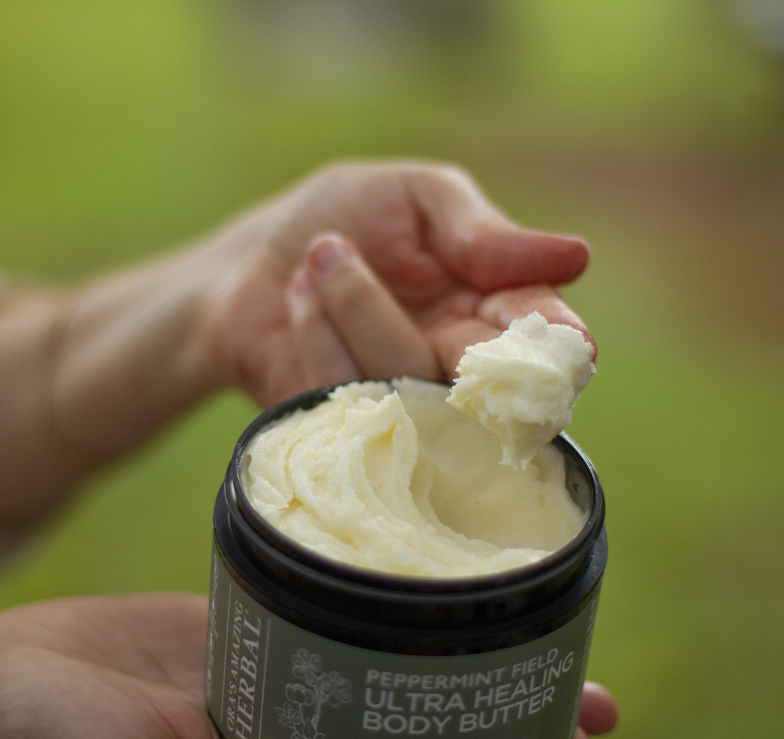 Ora's Amazing Herbal Ultra Healing Body Butter — Intensive Moisturizer for Dry Skin, Spearmint & Bergamot (8 oz)