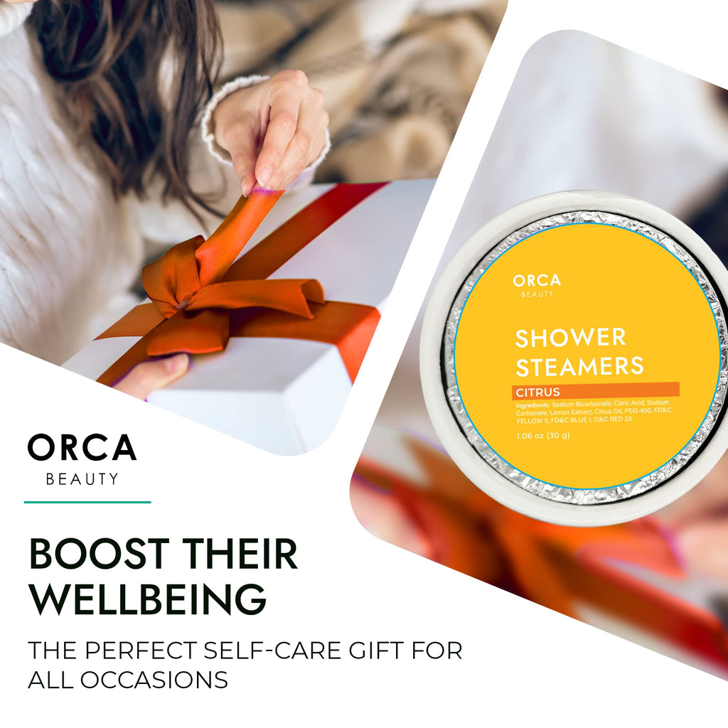 Orca Beauty Shower Steamers Aromatherapy – 8 Mood-Boosting Scents Gift Set
