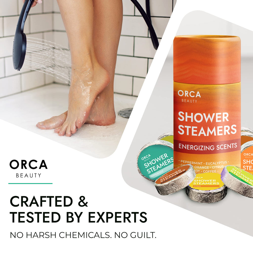 Orca Beauty Shower Steamers Aromatherapy – 8 Mood-Boosting Scents Gift Set
