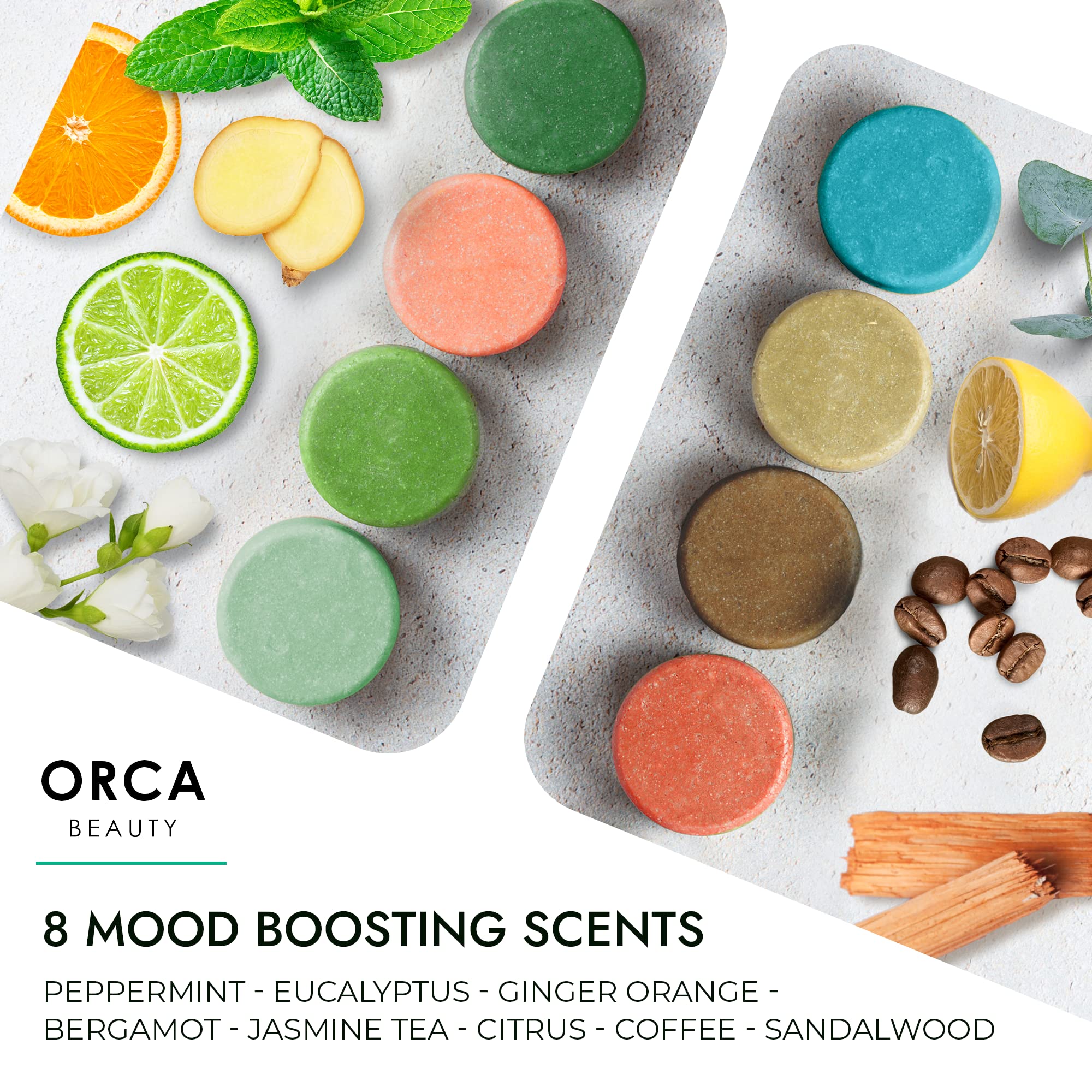 Orca Beauty Shower Steamers Aromatherapy – 8 Mood-Boosting Scents Gift Set