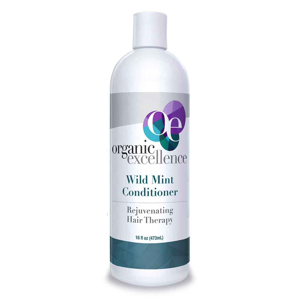 Organic Excellence Wild Mint Conditioner, 16 Fluid Ounce | Gentle, Lightweight Hydration