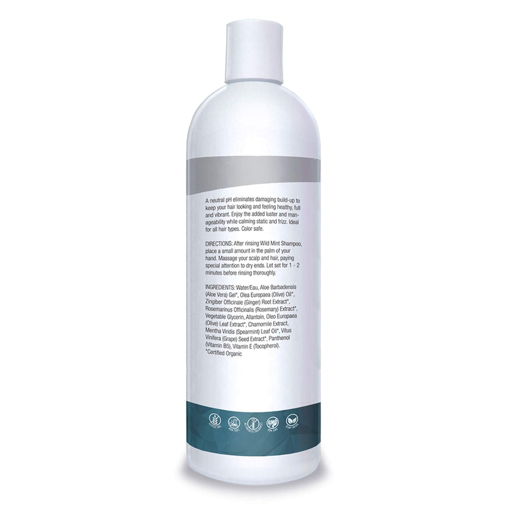 Organic Excellence Wild Mint Conditioner, 16 Fluid Ounce | Gentle, Lightweight Hydration