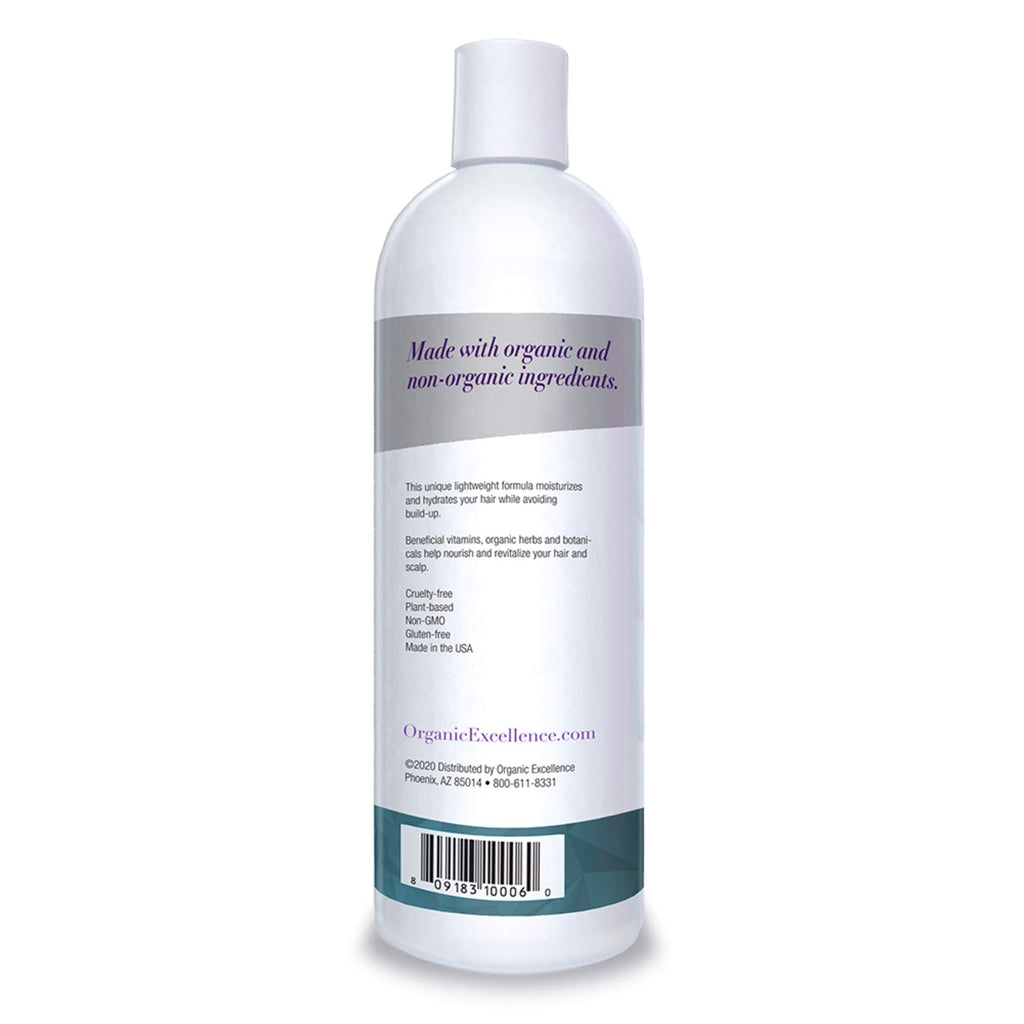 Organic Excellence Wild Mint Conditioner, 16 Fluid Ounce | Gentle, Lightweight Hydration