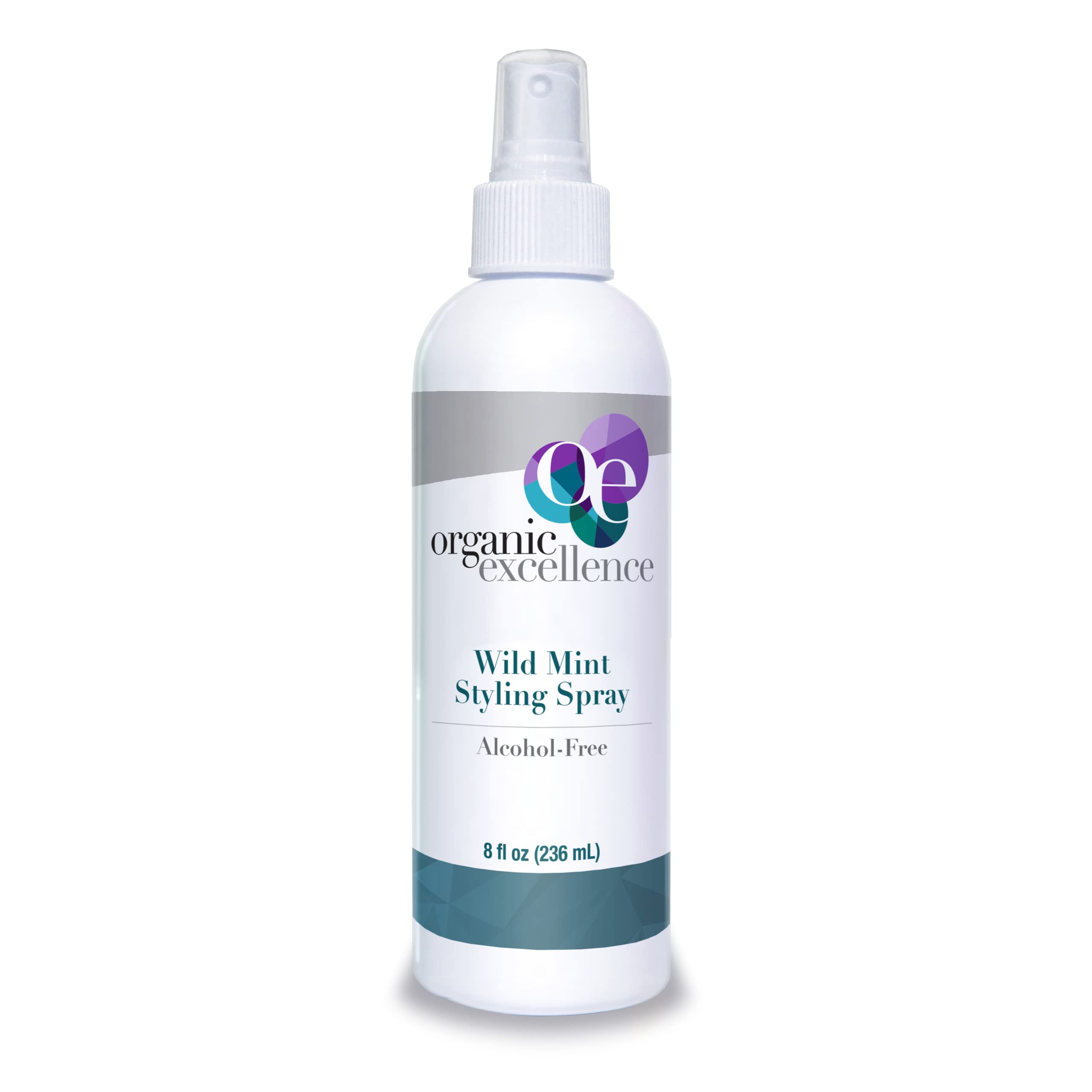 Organic Excellence Wild Mint Styling Spray – Alcohol-Free, pH Neutral, 8 oz