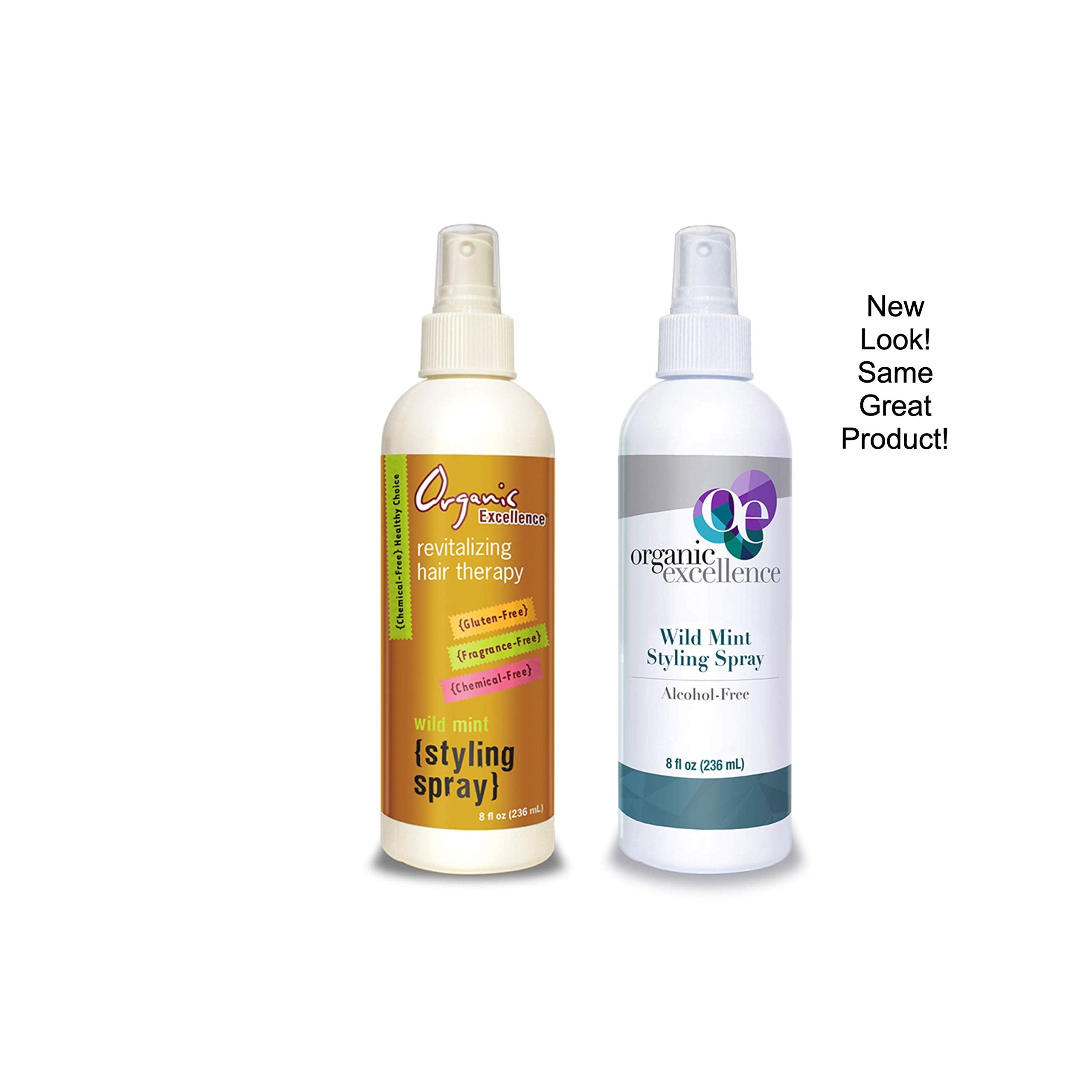 Organic Excellence Wild Mint Styling Spray – Alcohol-Free, pH Neutral, 8 oz