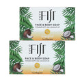 Organic Fiji Coco Fiji Soap Bar – Face & Body Moisturizing Soap with Coconut Oil & Grapefruit | Pack of 2