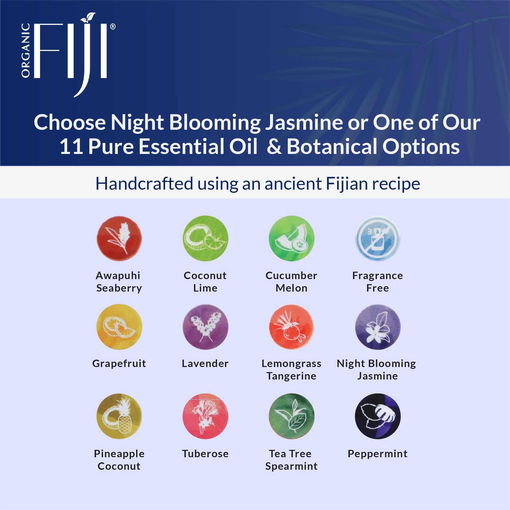 Coco Fiji Soap Bar with Organic Coconut Oil & Night Blooming Jasmine – Face & Body (Pack of 2)