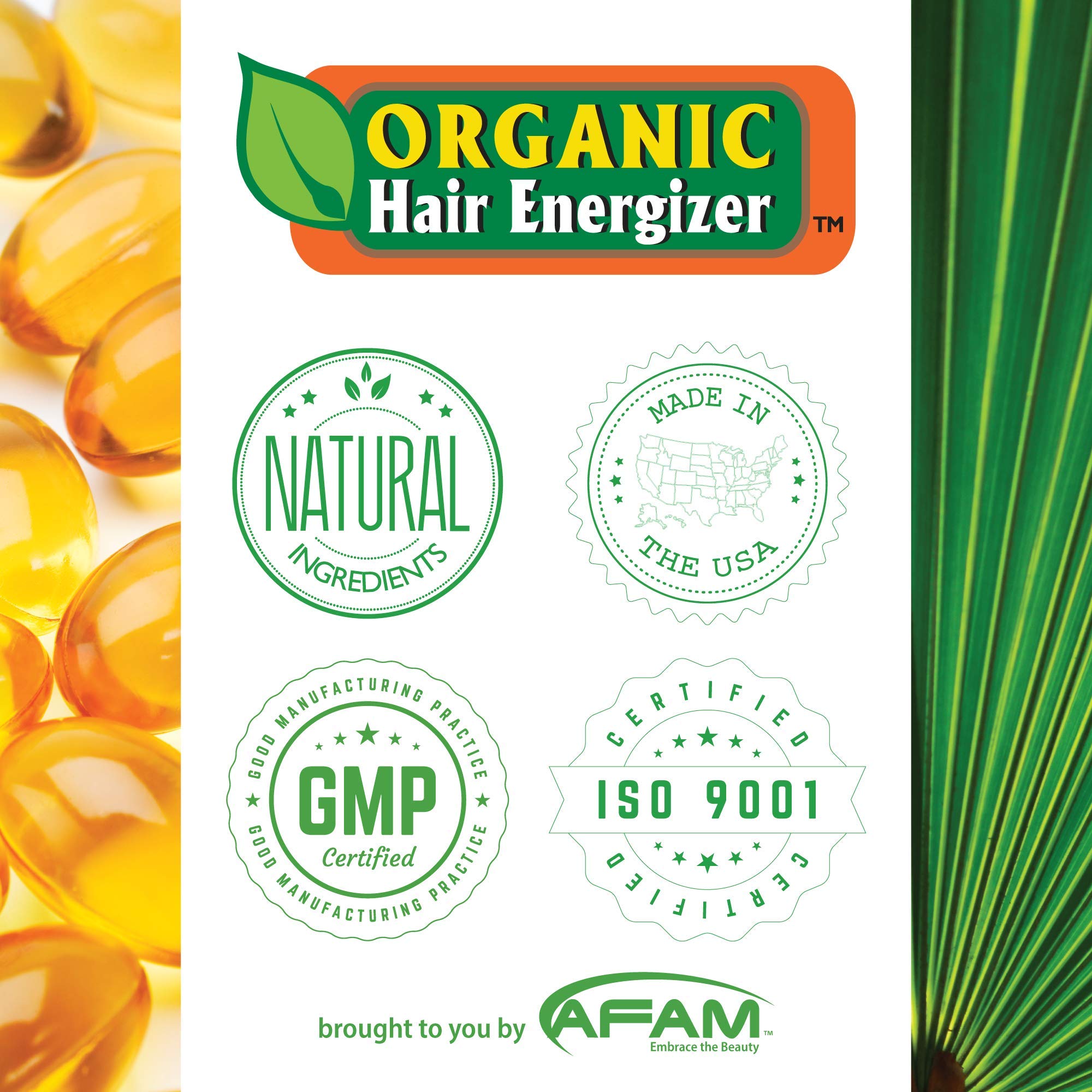 Organic Hair Energizer Hair Growth Booster – B5 Vitamin Serum (2 Pack, 6 oz) for Color-Treated Hair